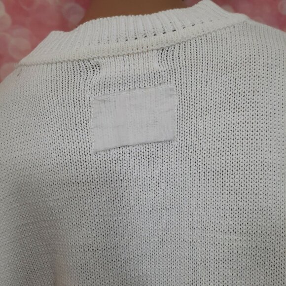 Vintage 80s Tangiers Funky Abstract Print Sweater Oversized Short Sleeve Size M - Picture 9 of 10